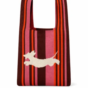 Tokeii Studio Knit Bag - Stripe Sausage Dog