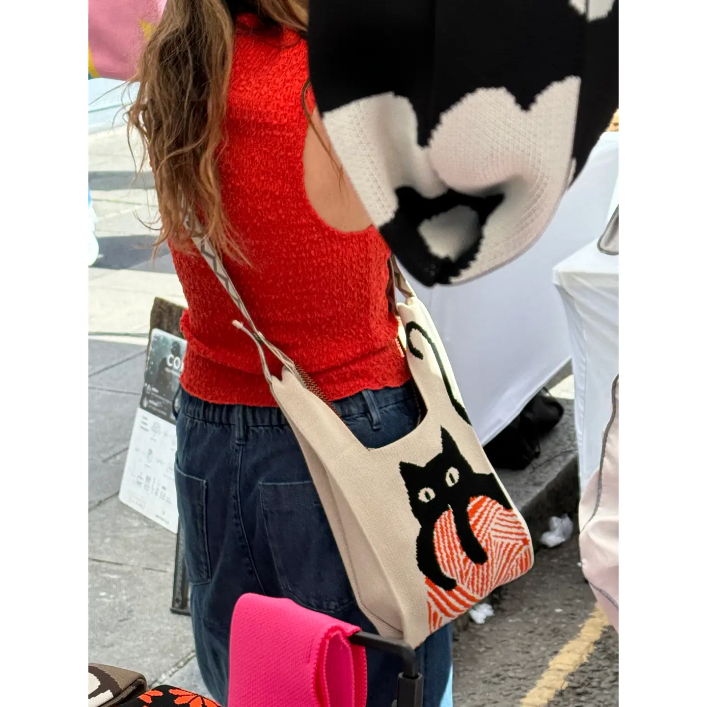 Tokeii Studio Knit Bag - Knitting Cat