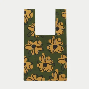 Tokeii Studio Knit Bag - Green and Yellow Flowers
