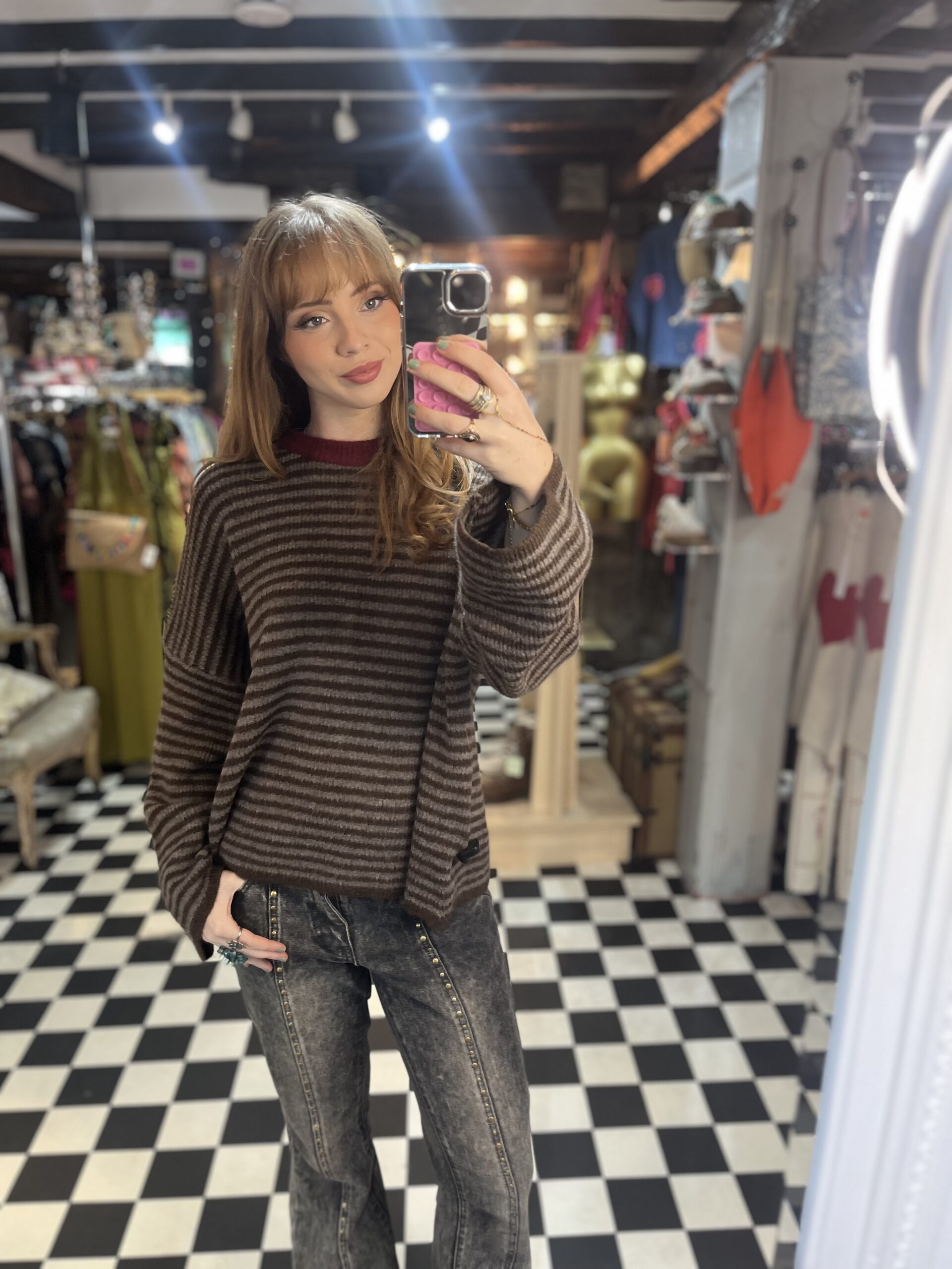 Bow Detail Stripe Jumper in 3 Colours