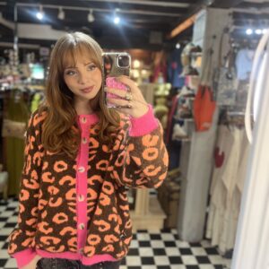 Chunky Oversized Leopard Print Cardigan in 2 Colours