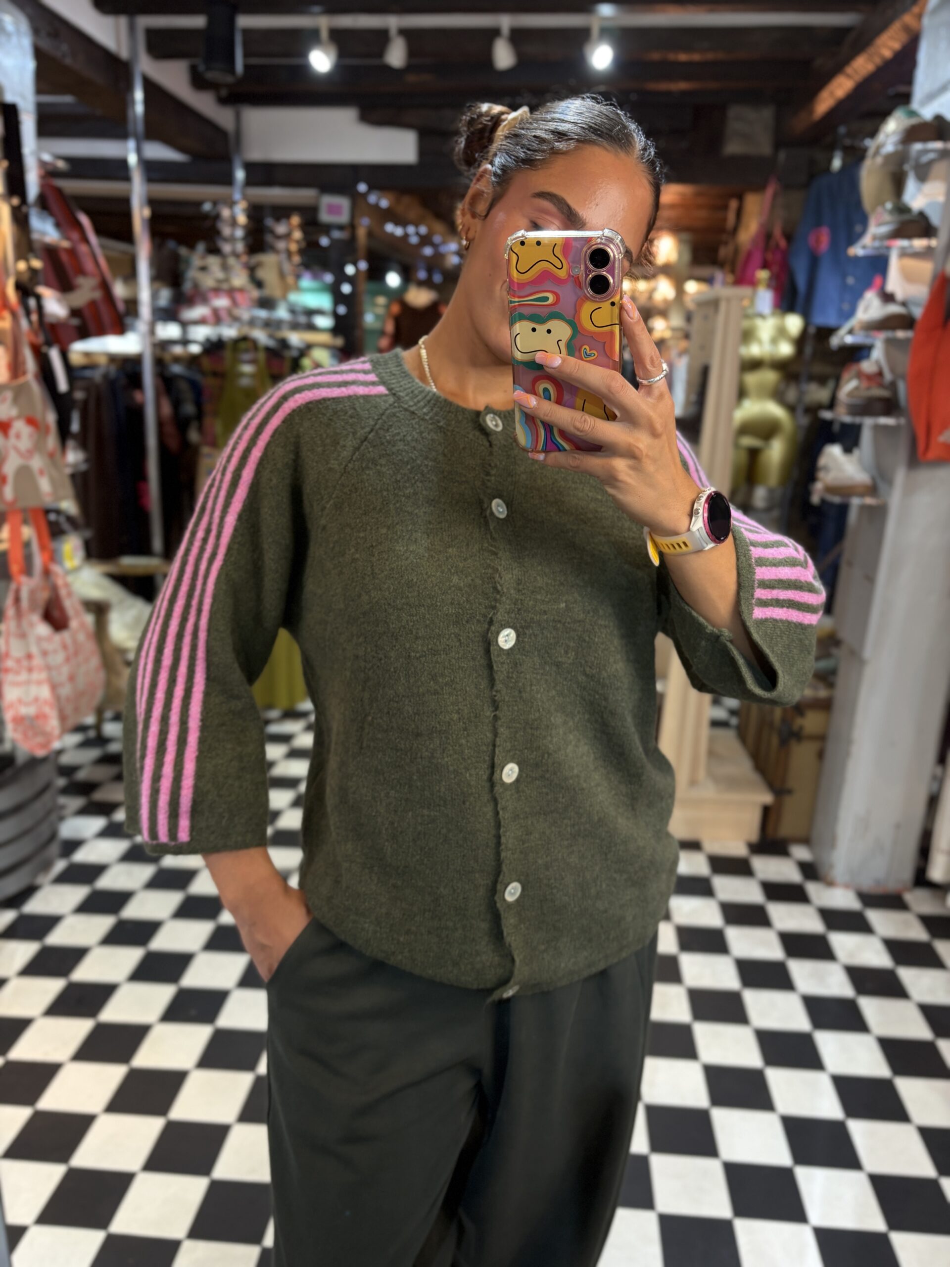 5 Stripe Cardigan in 2 Colours