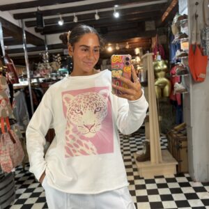 Pink Leopard Jumper