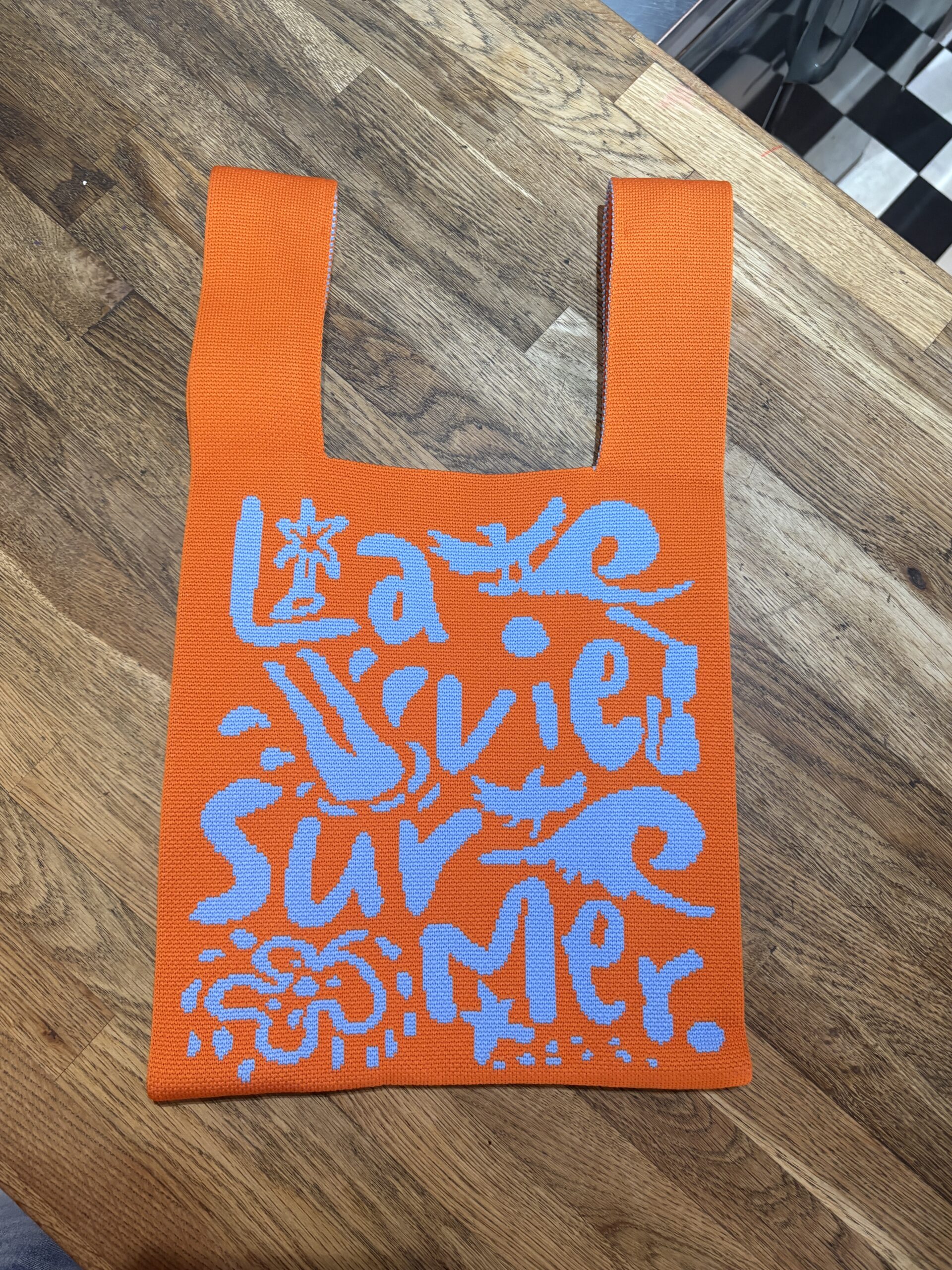 Tokeii Studio Knit Bag - Orange ‘La Vie’