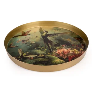 Brushed Metal Tray - Hummingbird