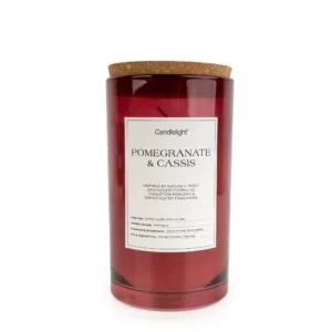 Large Glass Jar Candle - pomegranate cassis