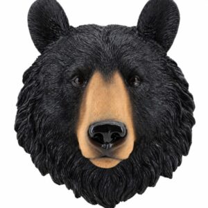 BLACK BEAR HEAD WALL FIGURE