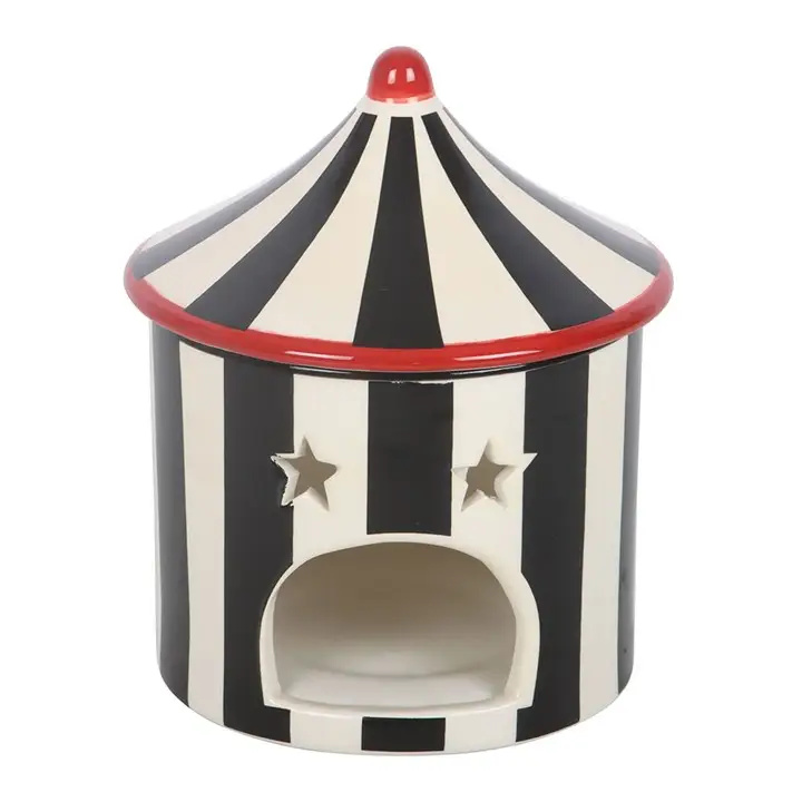 Black Striped Circus Tent Oil Burner
