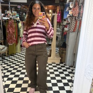 Sarah John Brown Barrel Jeans