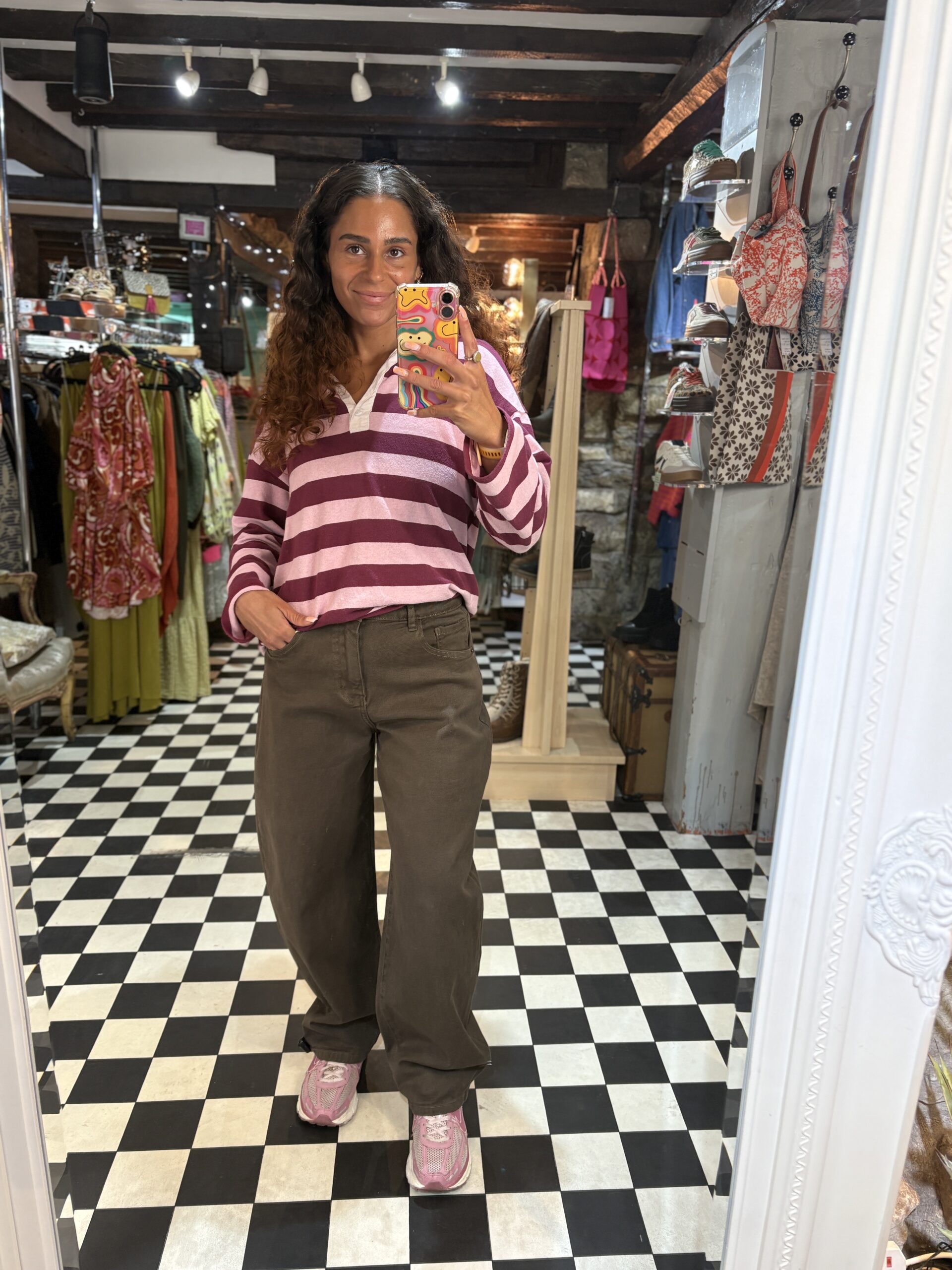 Sarah John Brown Barrel Jeans