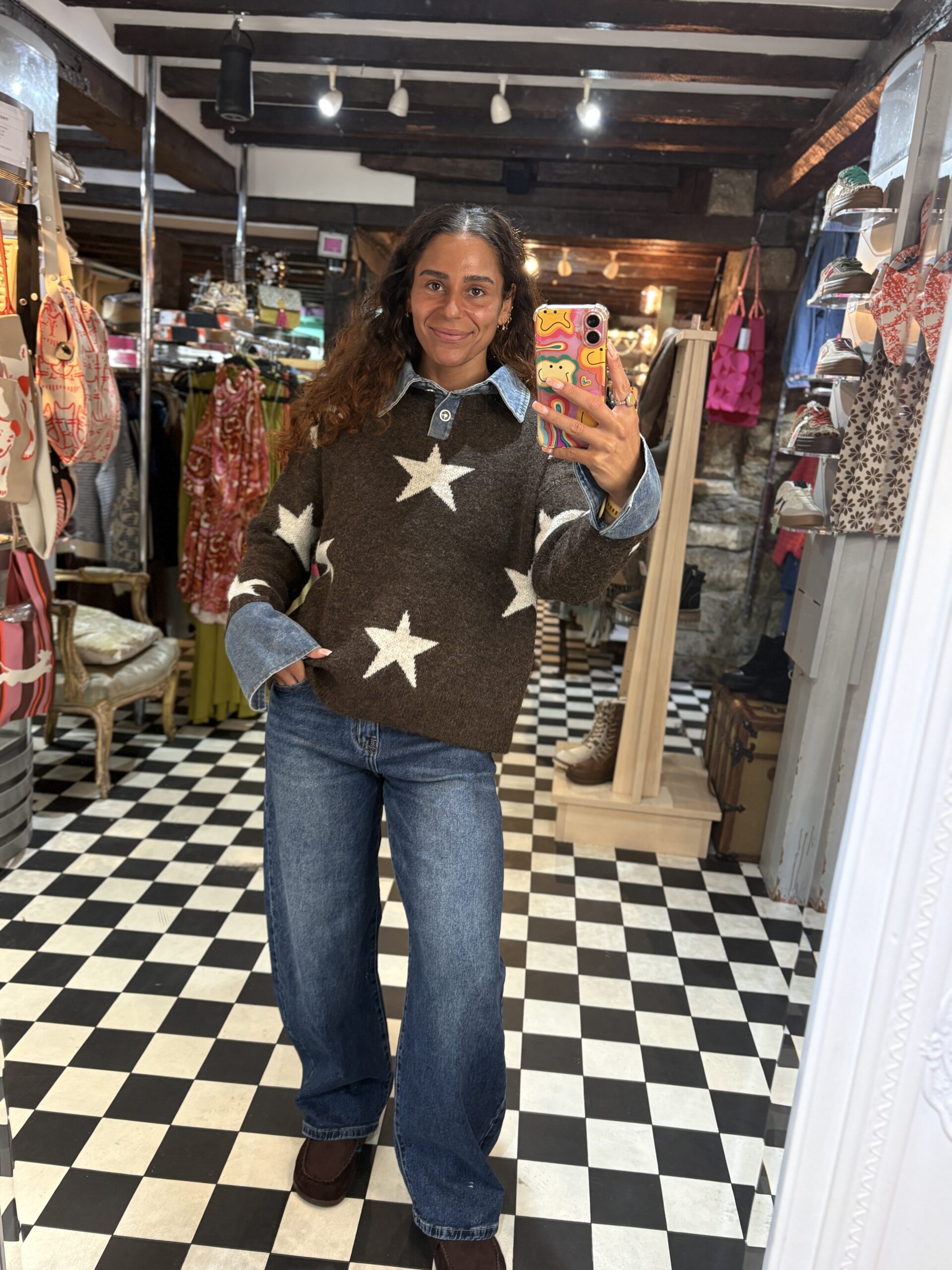 Sarah John Stonewash Denim Barrel Jeans