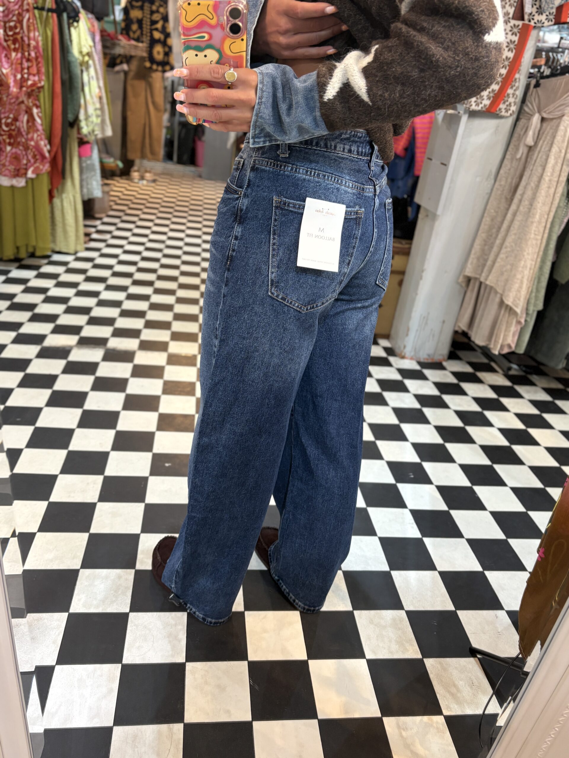 Sarah John Stonewash Denim Barrel Jeans