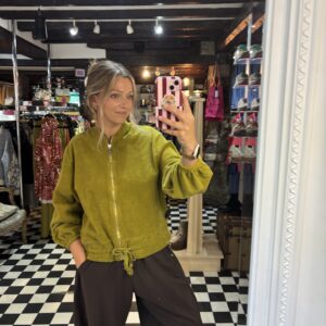 Green corduroy jacket