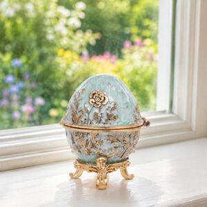 Floral Egg Trinket Box