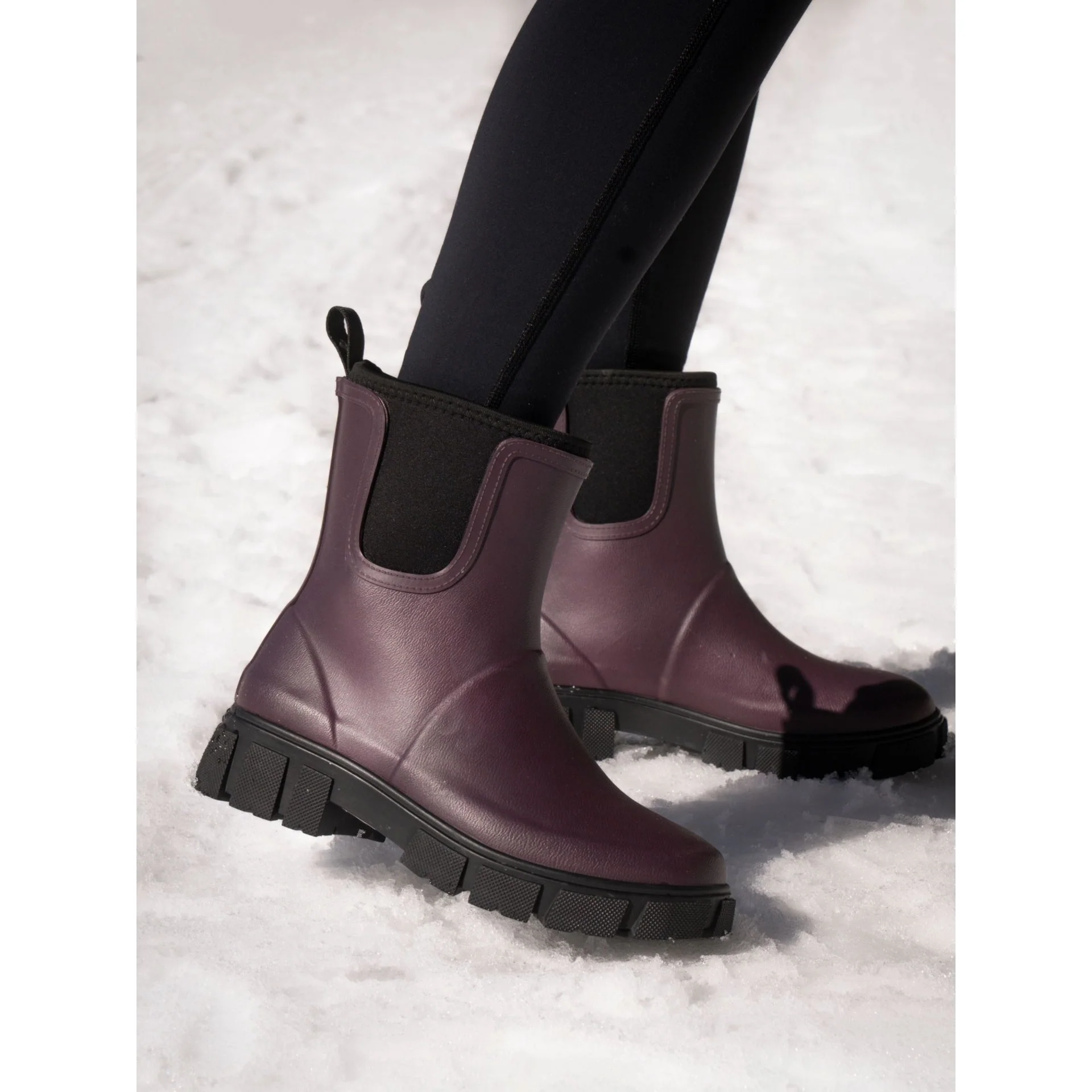 Lunar Lake Plum Ankle Wellington Boots